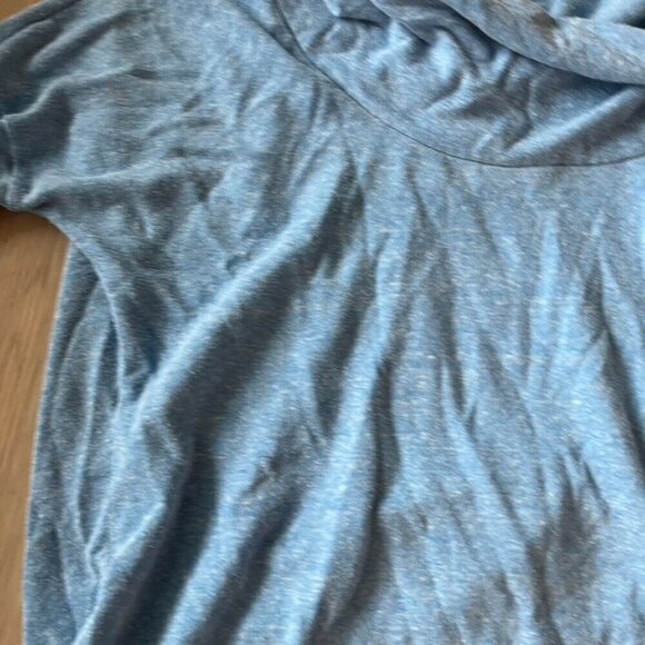 Bench  Blue Heathered cowlneck sweater sweatshirt Medium - Picture 5 of 10